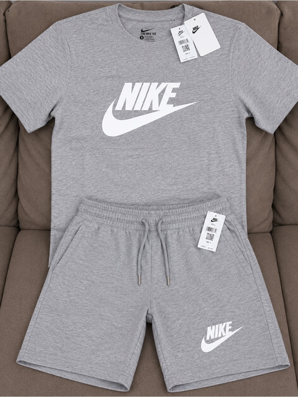 Nike grey shorts set